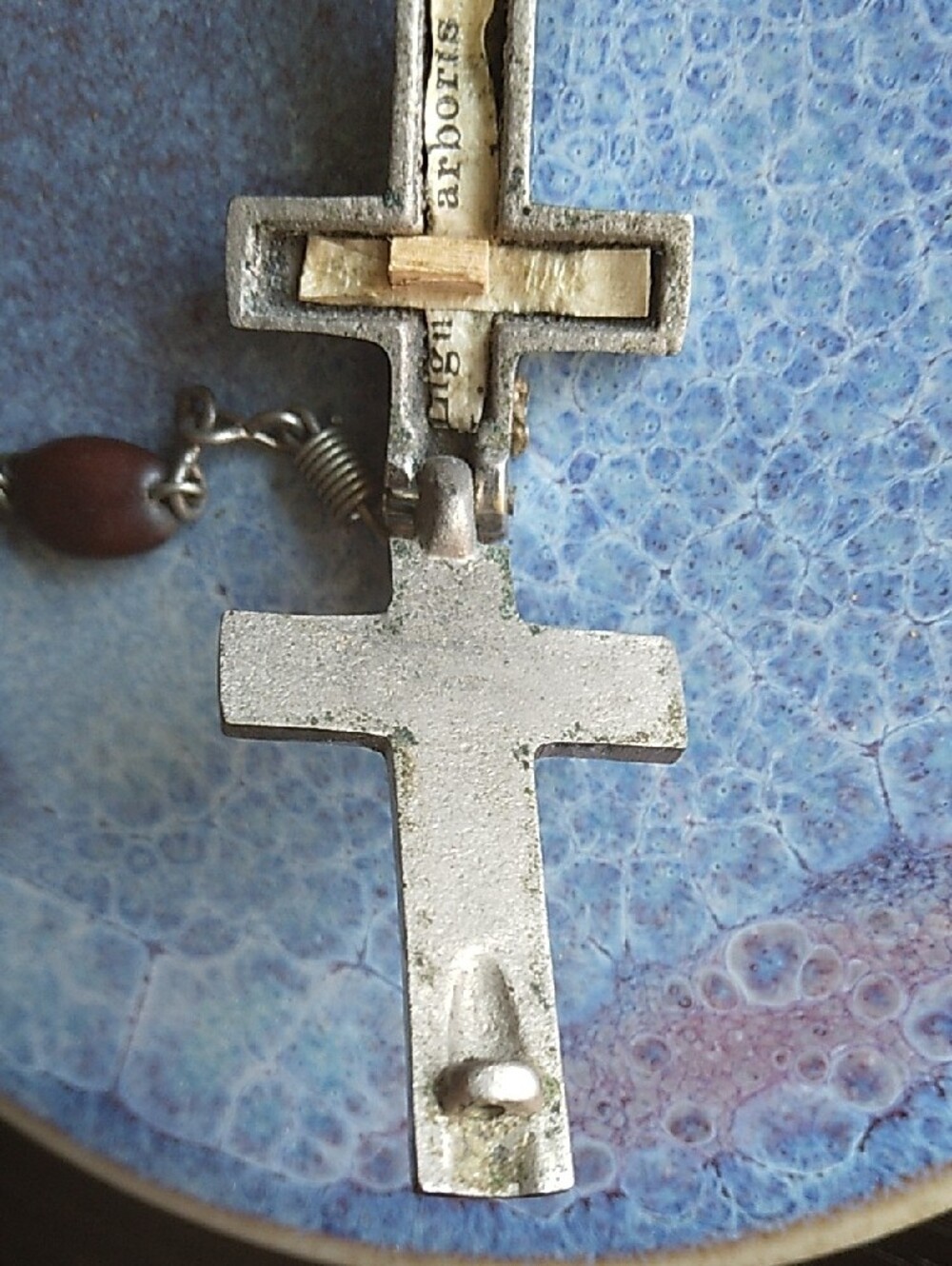 Antique Reliquary Rosary Crucifix St Dominic Tree Wood Relic Lignum Arboris Roma - Picture 10 of 12